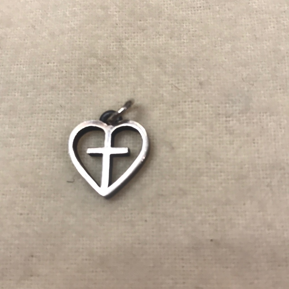 James Avery heart cross charm